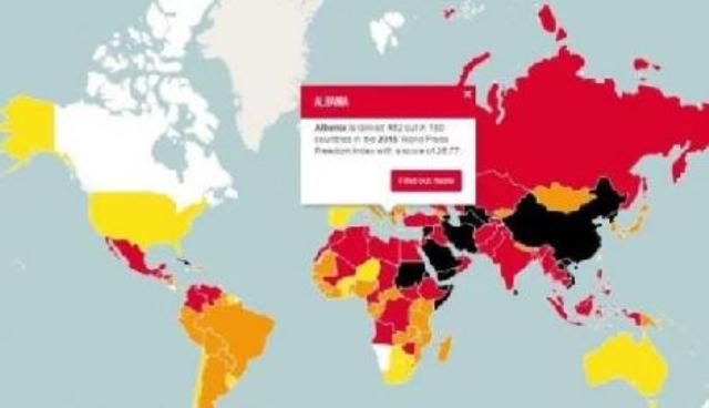 Liria e medias: “Reporterët pa kufij” radhitën Shqipërinë në mesin e vendeve me përparim të lehtë Liria e medias: “Reporterët pa kufij” radhitën Shqipërinë në mesin e vendeve me përparim të lehtë